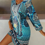 Emelia - Vibrant Bohemian Printed Dress