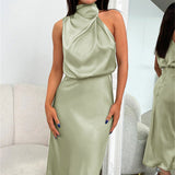 Tyra | Elegant evening dress with halter neck