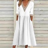 LIVIA | MID-LENGTH LACE DRESS