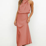 Tyra | Elegant evening dress with halter neck