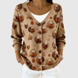Comfortable Buttoned Knit Cardigan