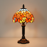 Vintage-Öllampe aus Glas mit Sonnenblume