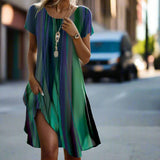Genna - Gradient Boho Casual Dress