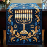 Gepolsterter Tischläufer - Beleuchtete Menorah
