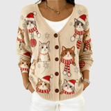 Comfortable Buttoned Knit Cardigan