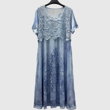 INDIGO | ELEGANT MIDI FLORAL DRESS