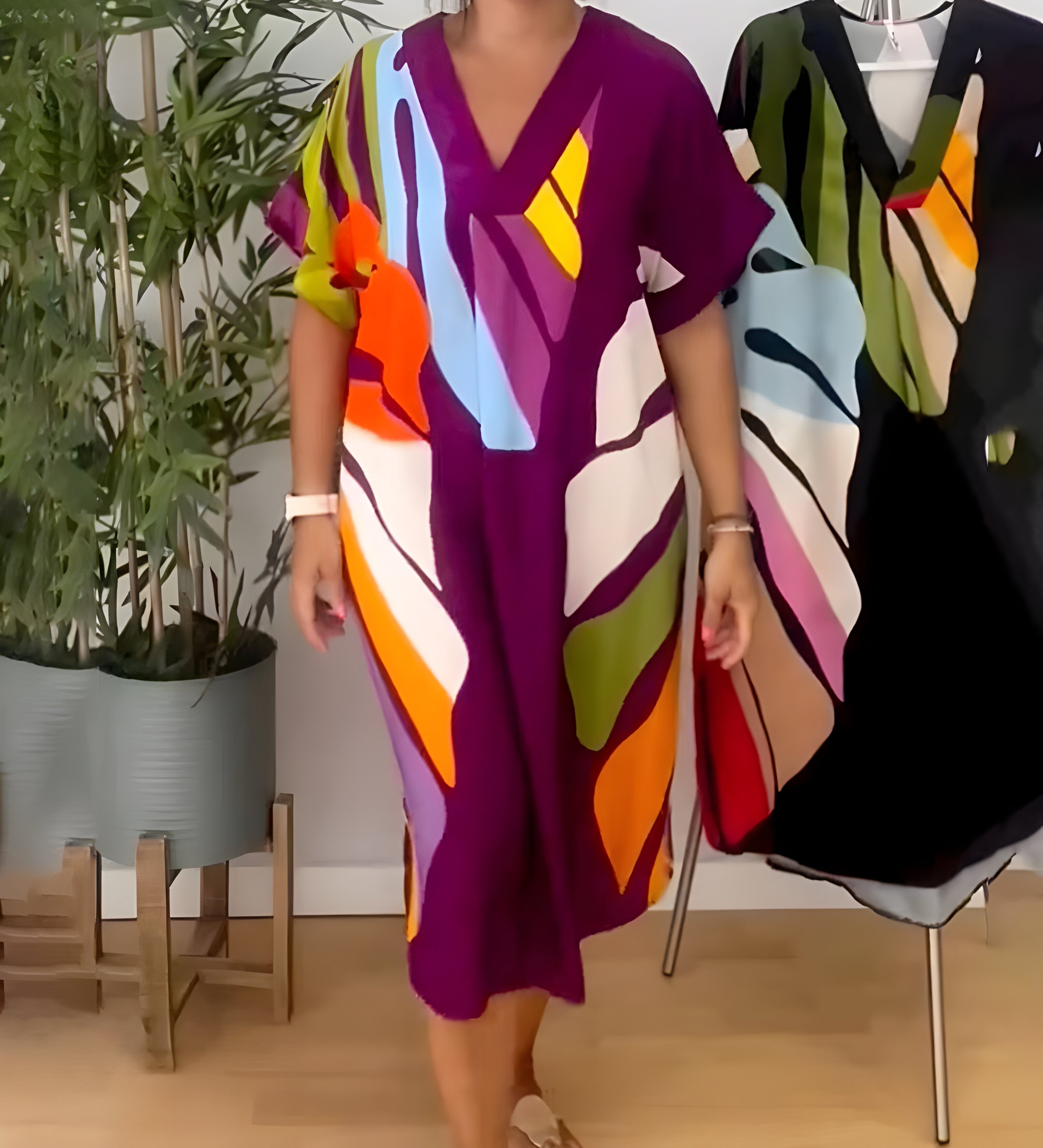 Rianna - Abstract Print Dress