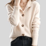 Claire | Retro Style Cashmere Cardigan
