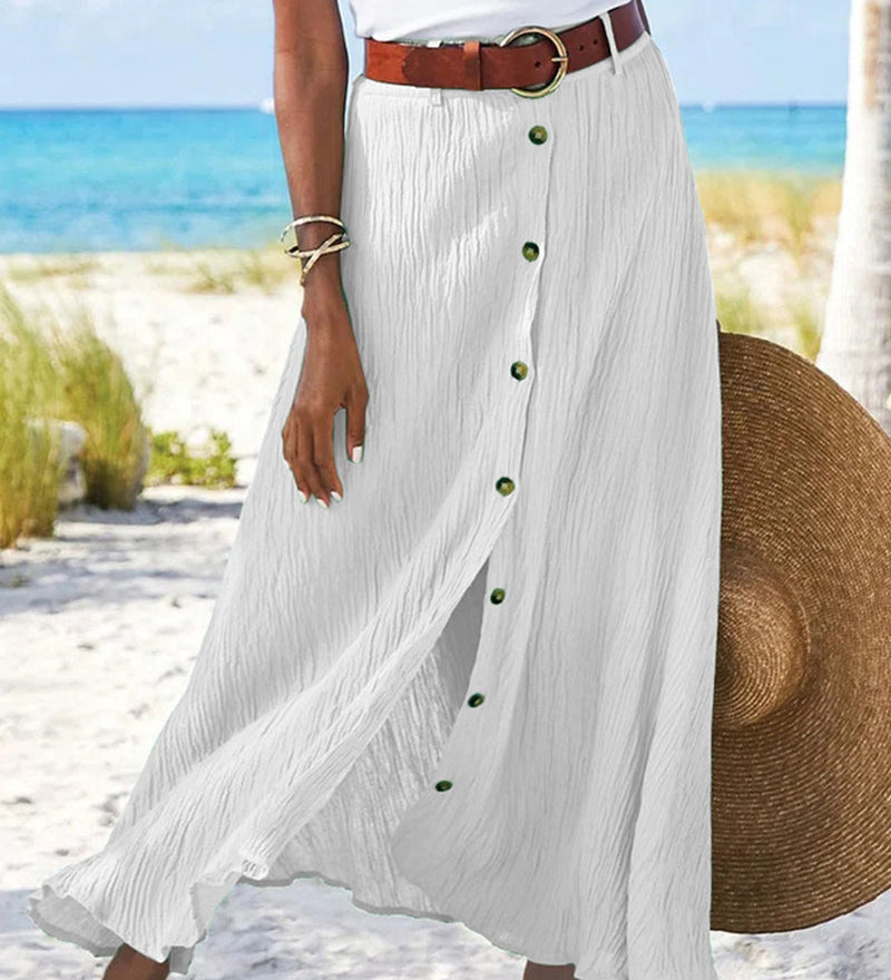 Syndy - Fluid Button Skirt