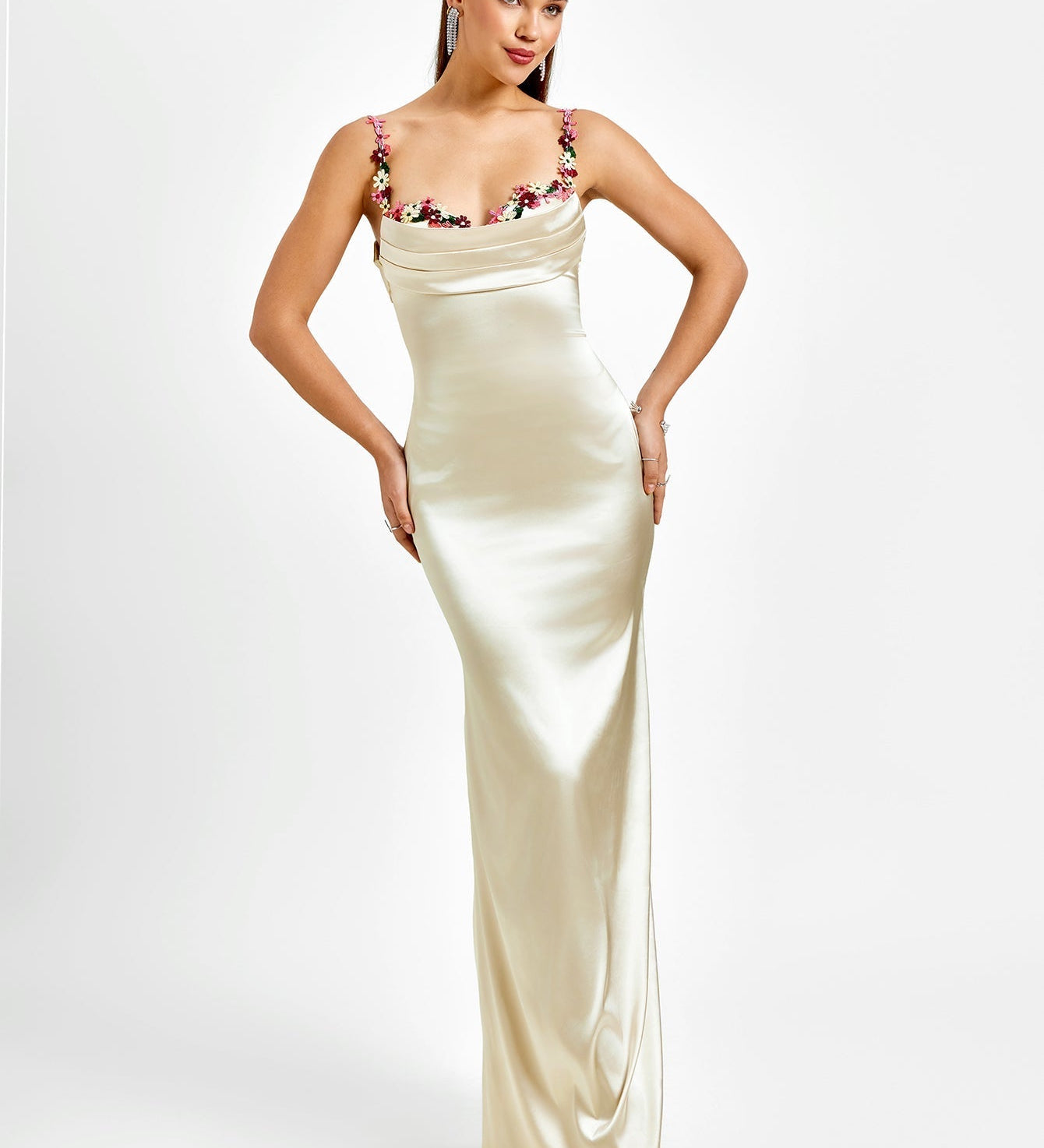 Pixie | Long Satin Dress