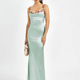 Pixie | Long Satin Dress