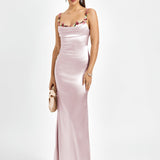 Pixie | Long Satin Dress