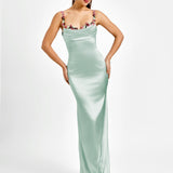 Pixie | Long Satin Dress