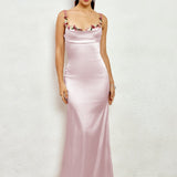 Pixie | Long Satin Dress