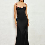 Pixie | Long Satin Dress