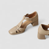 Scarlett – Orthopaedic T-Strap Block Heels