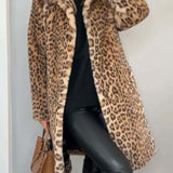 Leia - Long Leopard Coat