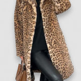 Leia - Long Leopard Coat