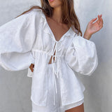 Alexandra - Ruffled Top and Shorts Set