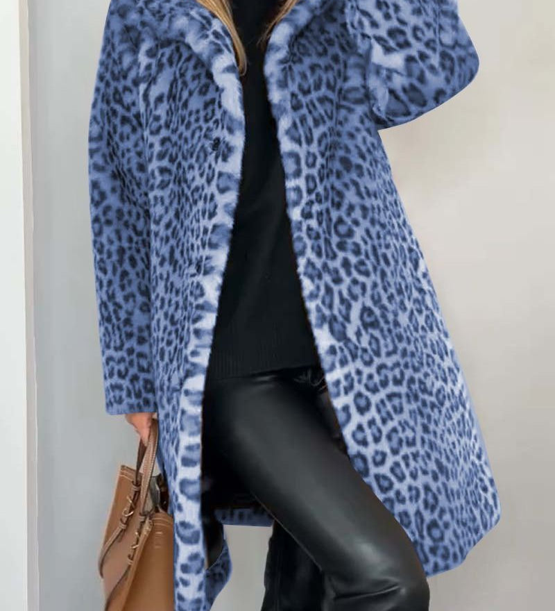 Leia - Long Leopard Coat