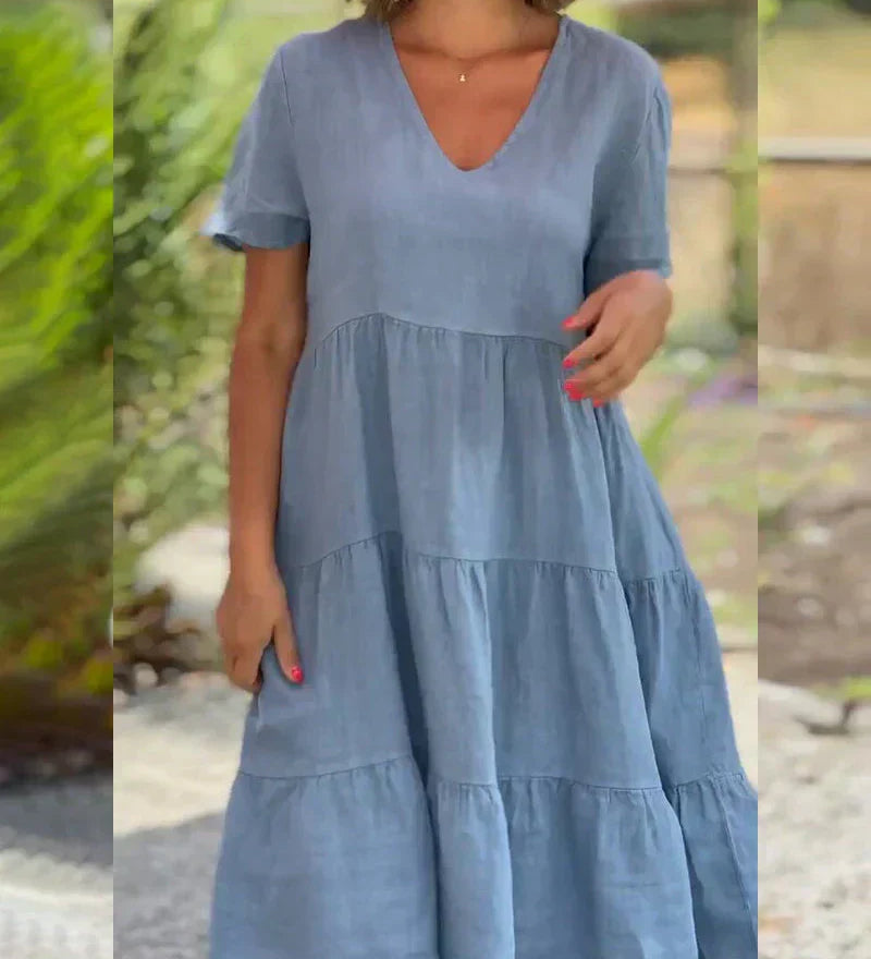 Bexley - Casual Summer Dress with V-Neck