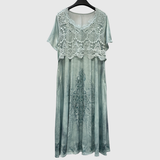 INDIGO | ELEGANT MIDI FLORAL DRESS