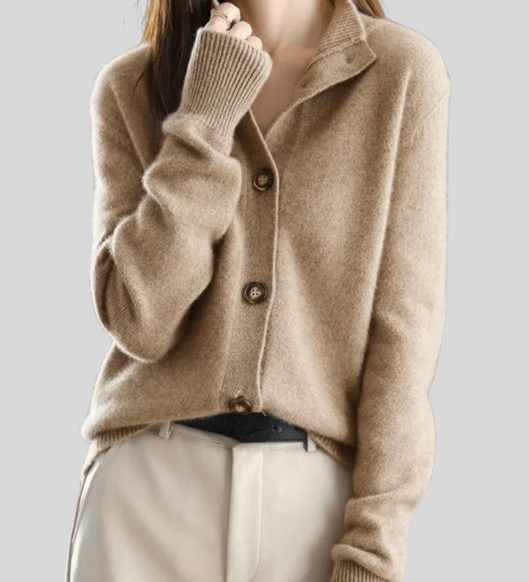 Claire | Retro Style Cashmere Cardigan