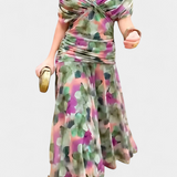 Alondra | Long Floral Dress with V-Neck