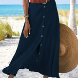 Syndy - Fluid Button Skirt