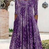 ELOWEN | CASUAL MIDI DRESS WITH LONG SLEEVES