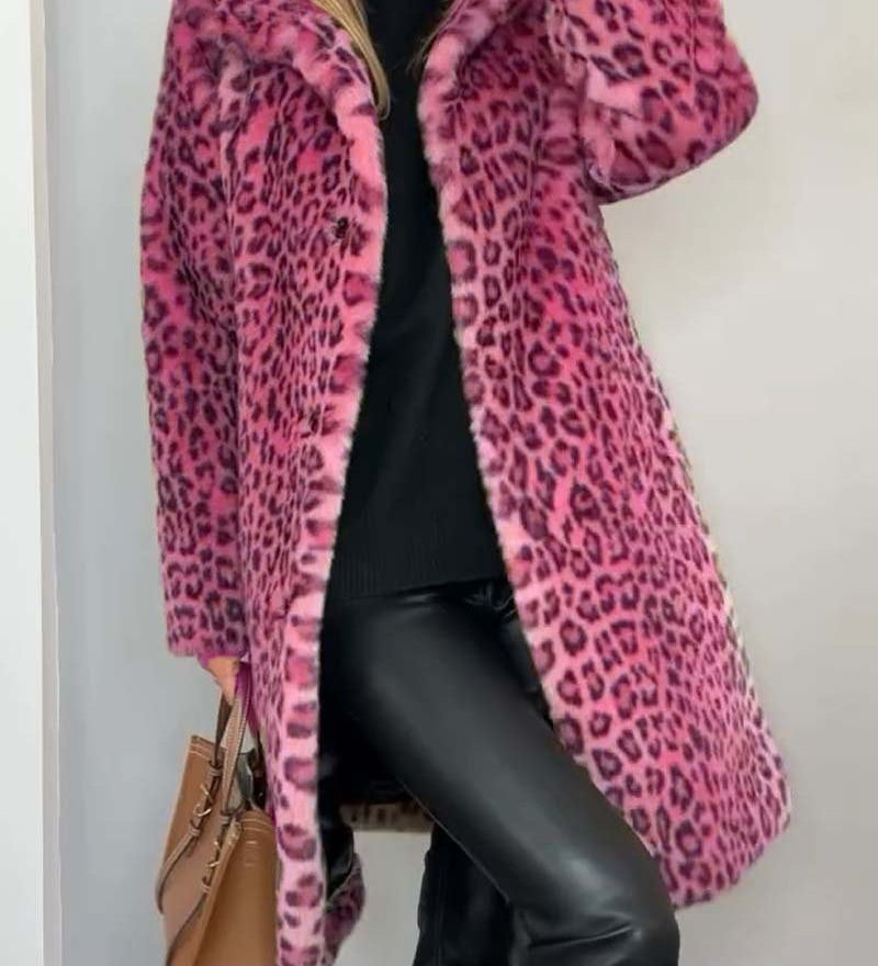 Leia - Long Leopard Coat