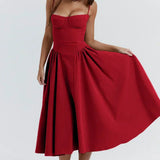 Sigrid | Sleeveless Bustier Midi Dress