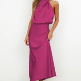 Tyra | Elegant evening dress with halter neck