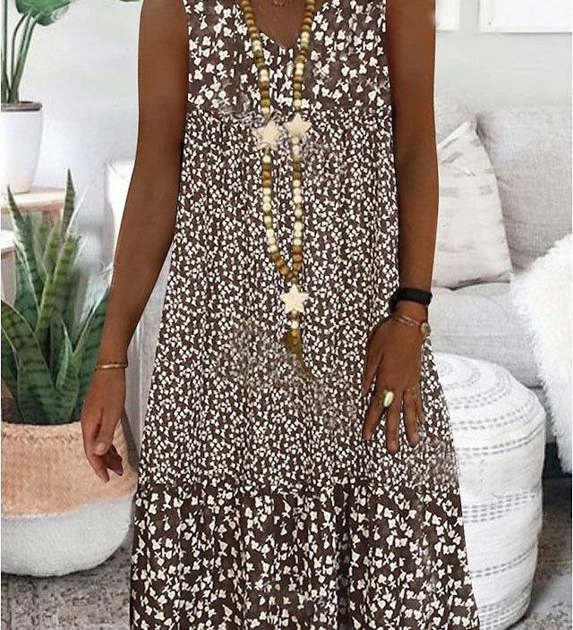 AYLA | SLEEVELESS V-NECK DRESS