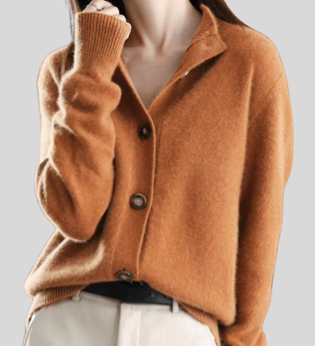 Claire | Retro Style Cashmere Cardigan