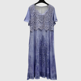 INDIGO | ELEGANT MIDI FLORAL DRESS