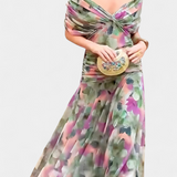 Alondra | Long Floral Dress with V-Neck