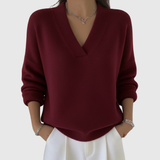 Faye | Soft V-Neck Jumper in Relaxed Fit