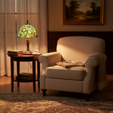 Elefantenlampe mit Glasmalerei