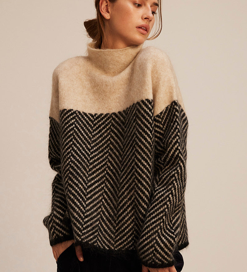 Norah | Cotton High Neck Jumper