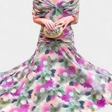 Alondra | Long Floral Dress with V-Neck