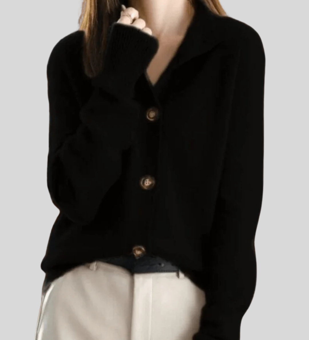 Claire | Retro Style Cashmere Cardigan