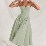 Sigrid | Sleeveless Bustier Midi Dress