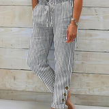 Raquelle - Casual Striped Trousers