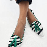 Riane™ | Zebra Green Loafers