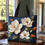 Handgefertigte Stepp-Tasche - Zarte Magnolie