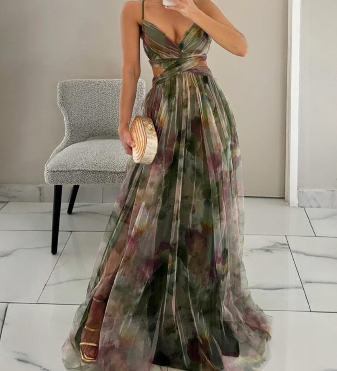 Éléonore | Long Floral Flowing Dress