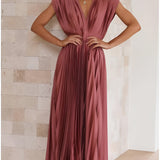 Selina | Sleeveless Dress with Pleats and Zip
