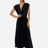 Selina | Sleeveless Dress with Pleats and Zip
