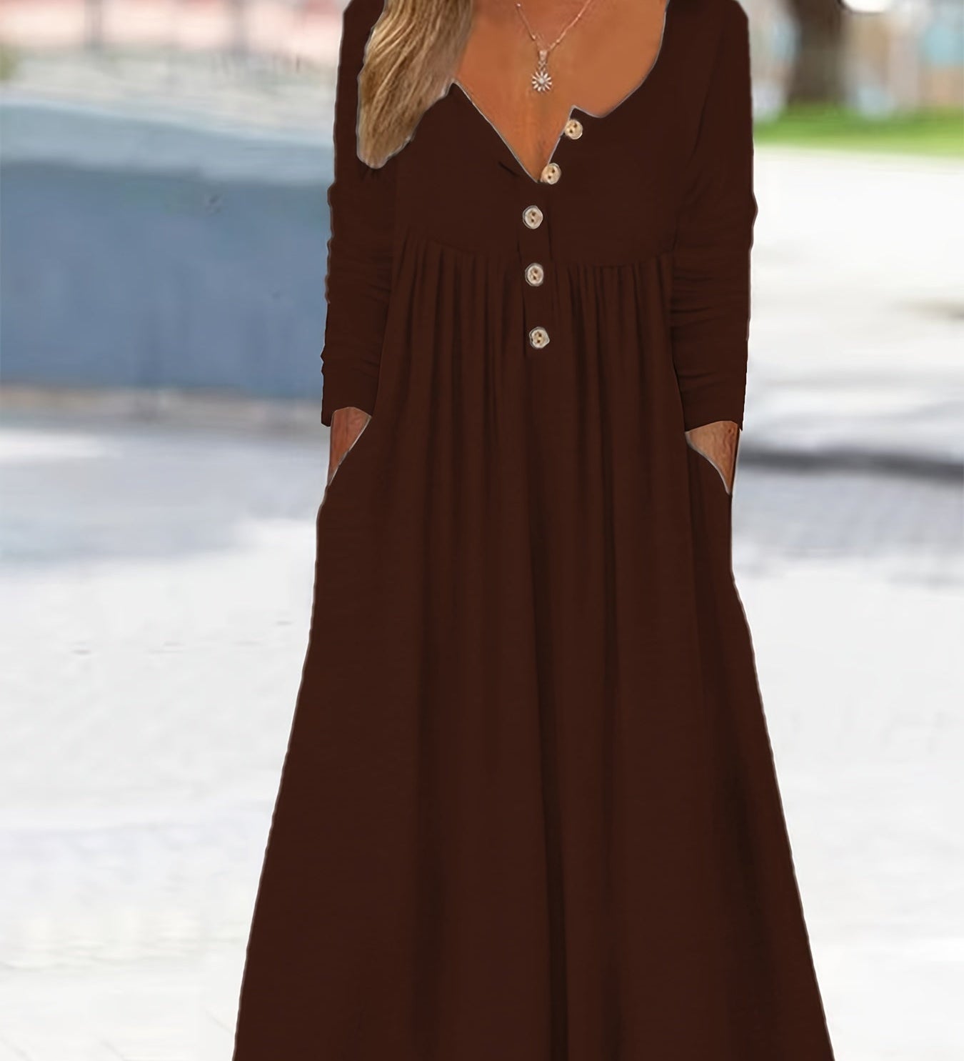 ZARA | MIDI DRESS WITH FRONT BUTTONS
